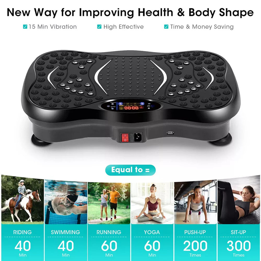 Vibration Plate Exercise Machine Home Workout Equipment Body Shaper Massager UK