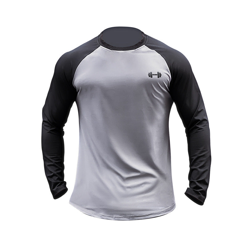 High Elastic Running Workout Long Sleeve Men's Tight Quick-drying