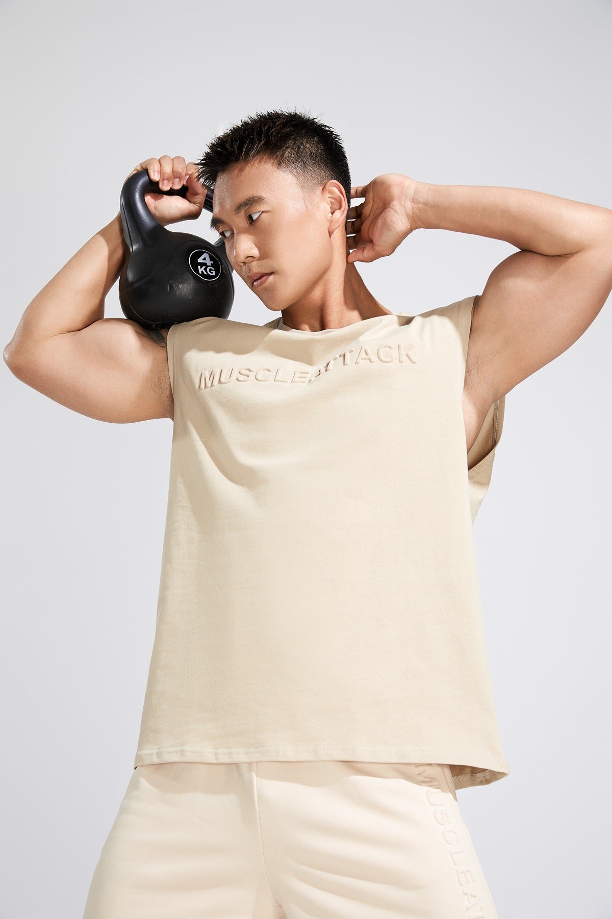 Muscle Workout Brothers Summer New Fitness Heavy Cotton Wide Shoulder Vest