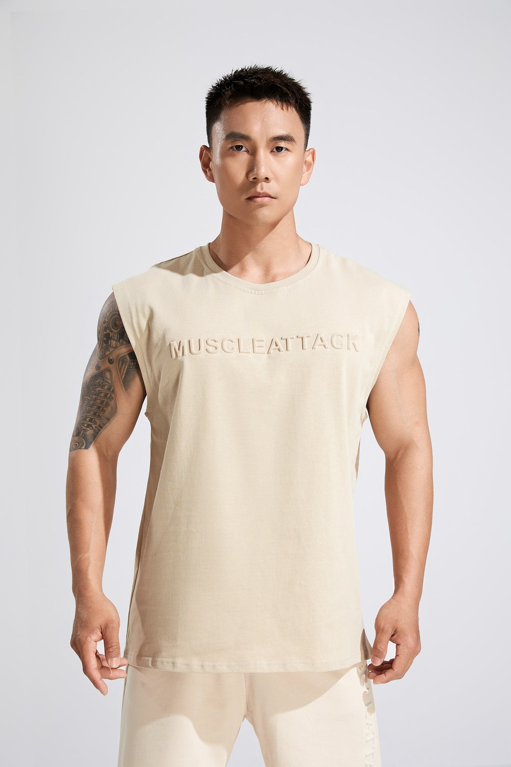 Muscle Workout Brothers Summer New Fitness Heavy Cotton Wide Shoulder Vest