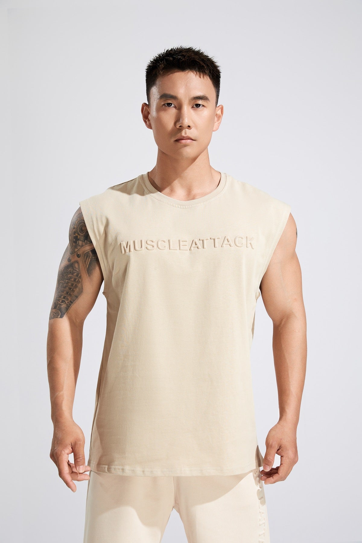 Muscle Workout Brothers Summer New Fitness Heavy Cotton Wide Shoulder Vest