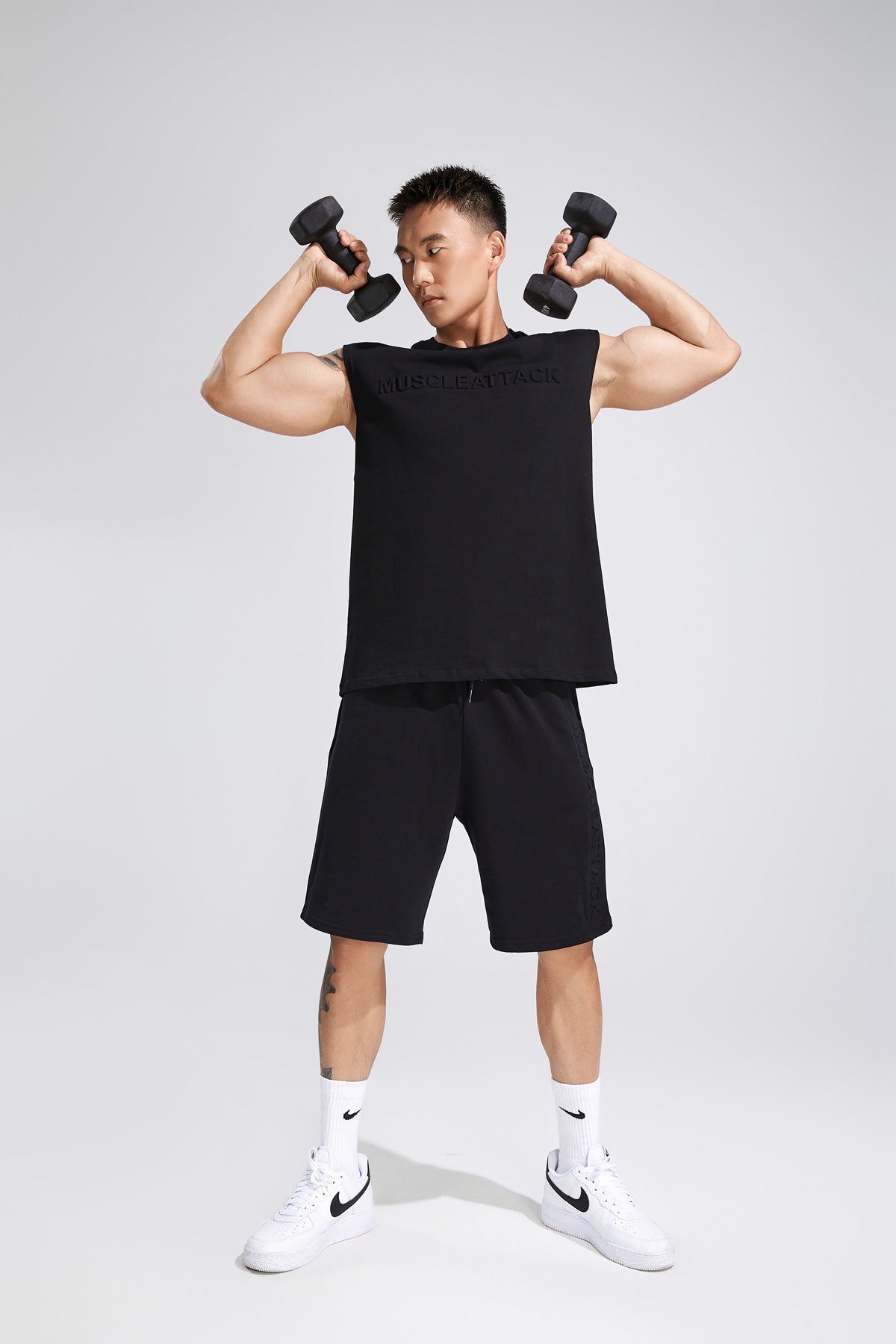 Muscle Workout Brothers Summer New Fitness Heavy Cotton Wide Shoulder Vest