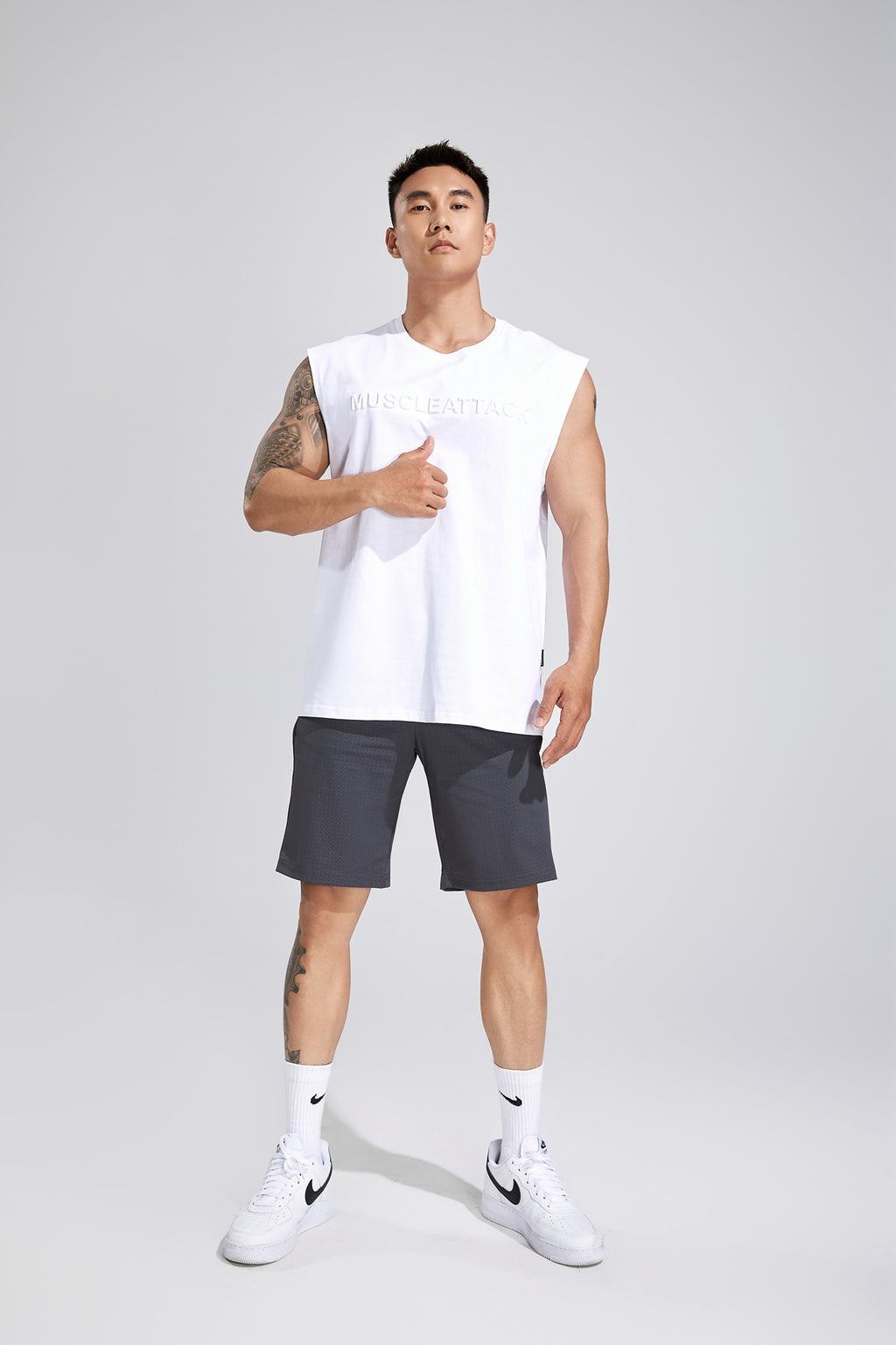 Muscle Workout Brothers Summer New Fitness Heavy Cotton Wide Shoulder Vest