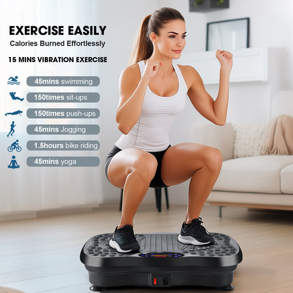 Vibration Plate Exercise Machine Home Workout Equipment Body Shaper Massager UK