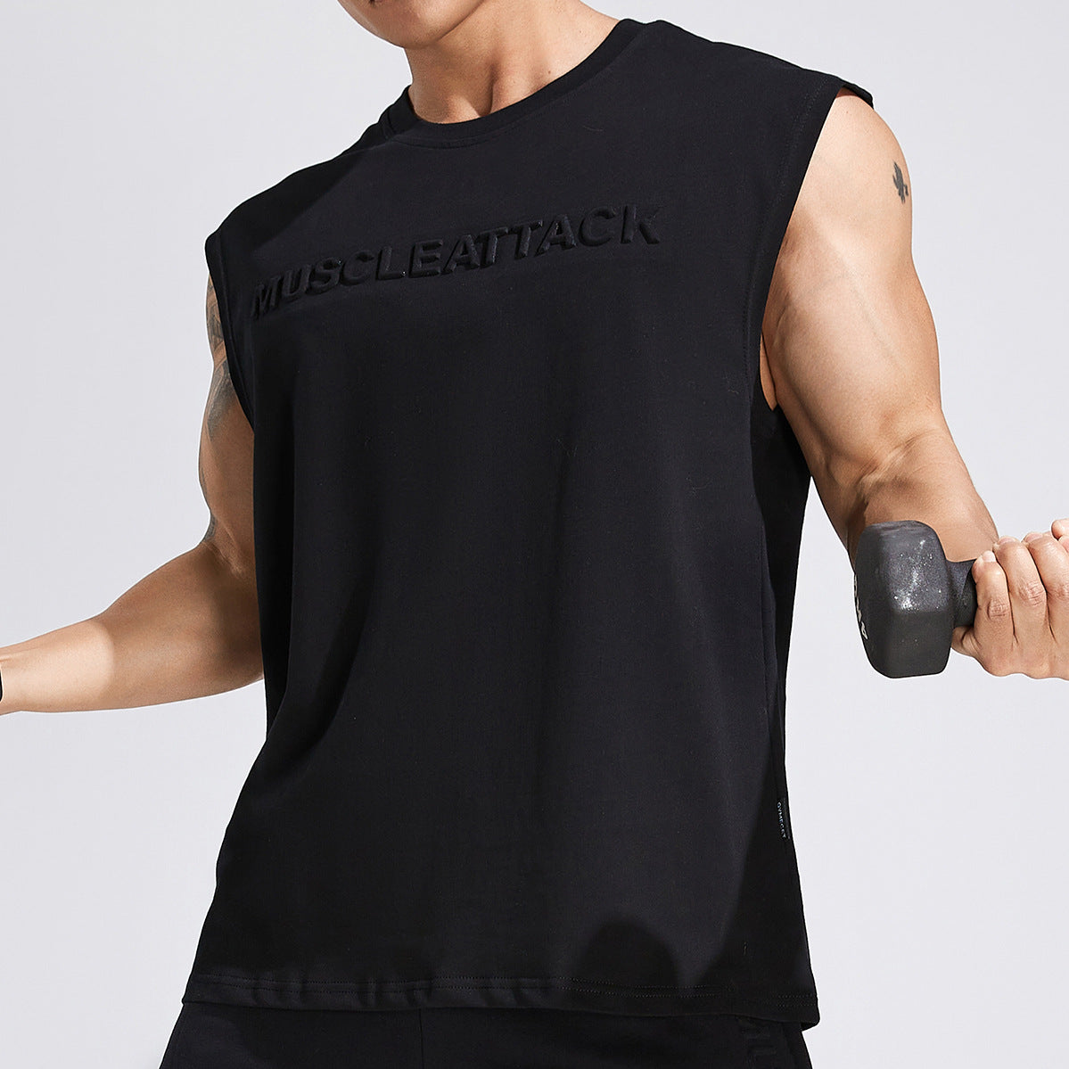 Muscle Workout Brothers Summer New Fitness Heavy Cotton Wide Shoulder Vest