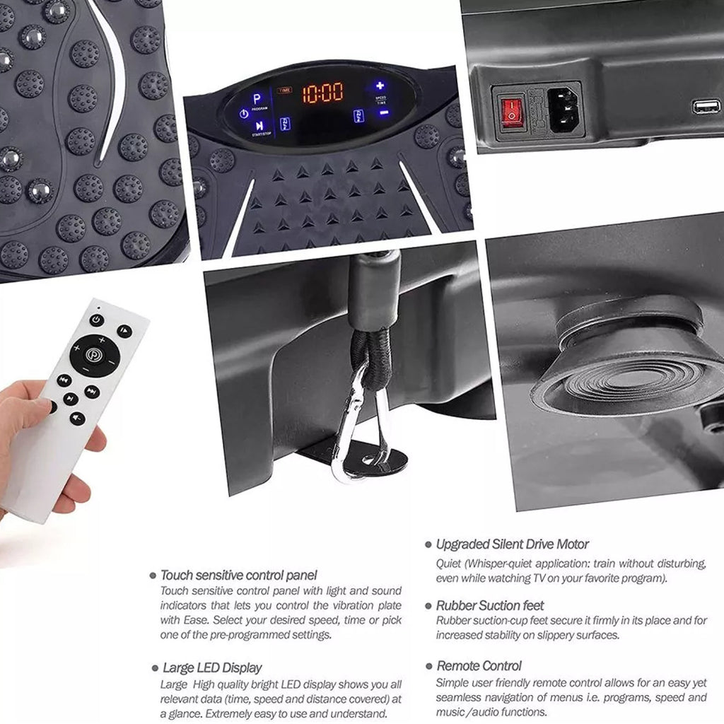 Vibration Plate Exercise Machine Home Workout Equipment Body Shaper Massager UK