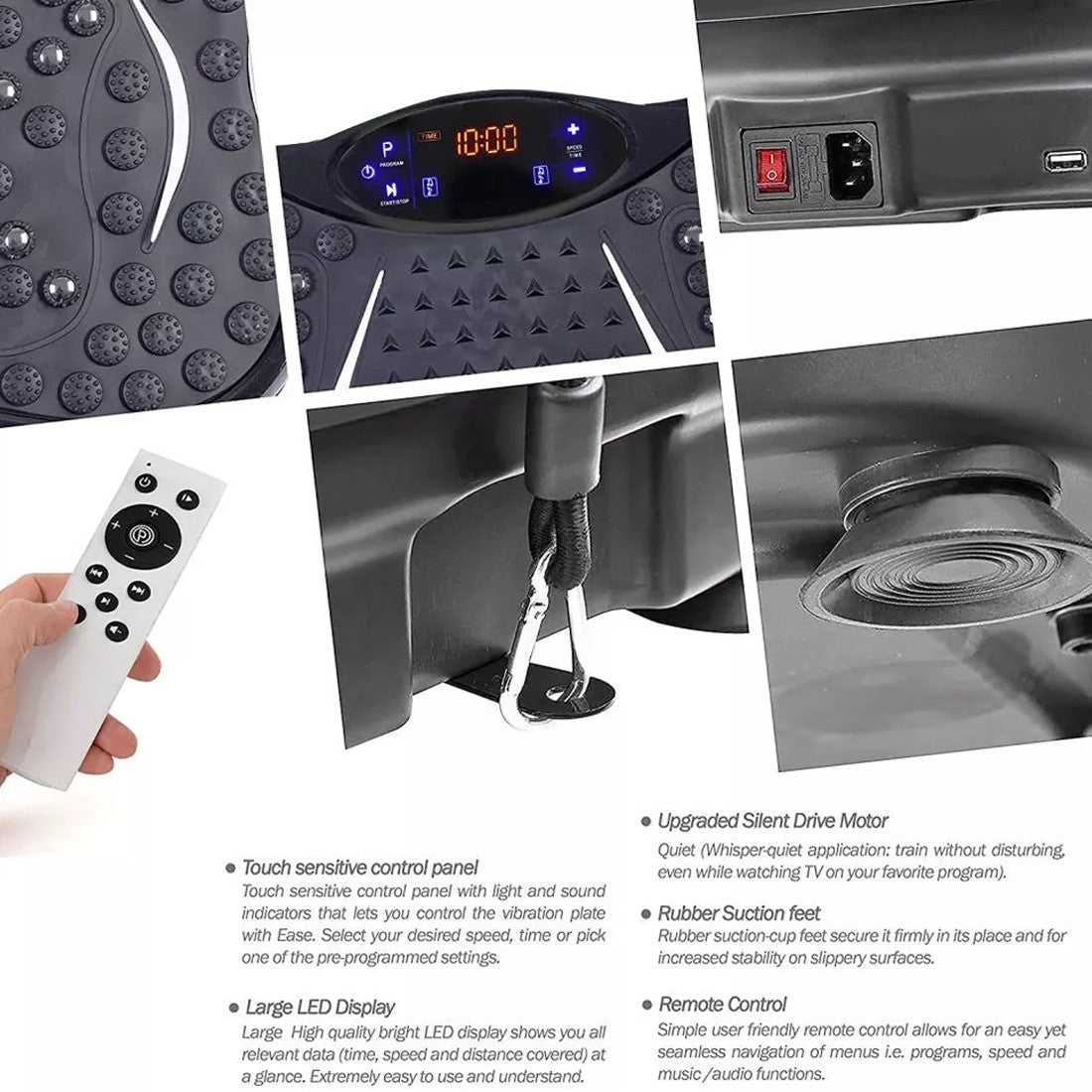 Vibration Plate Exercise Machine Home Workout Equipment Body Shaper Massager UK