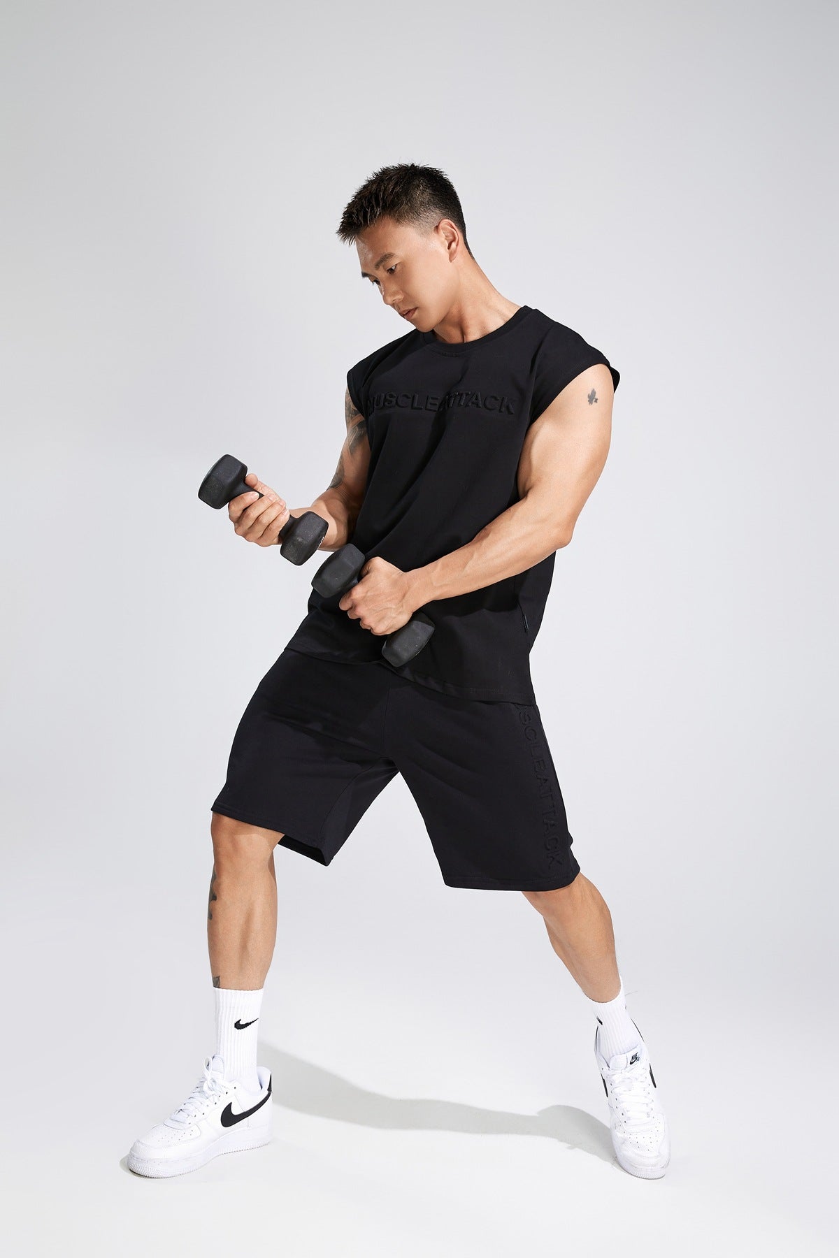 Muscle Workout Brothers Summer New Fitness Heavy Cotton Wide Shoulder Vest